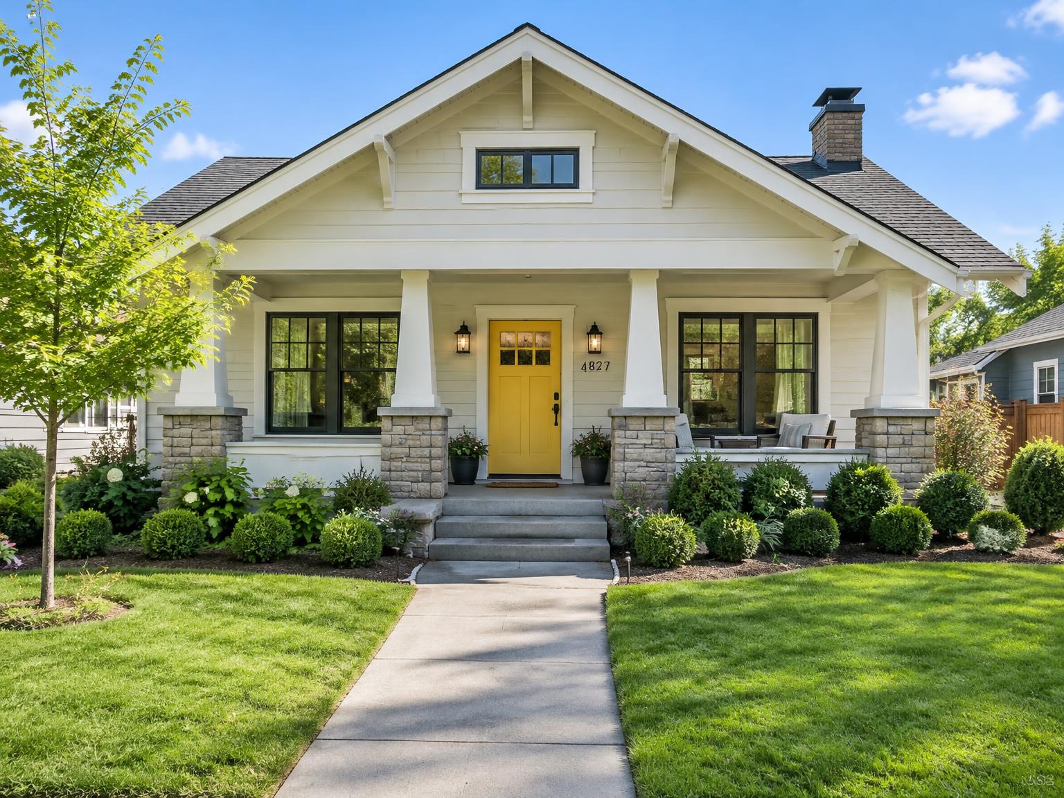 A renovated craftsman bungalow after a flip